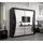 abiks möbel Schwebetürenschrank MONACO 200 x 200 x 62 cm Schwarz