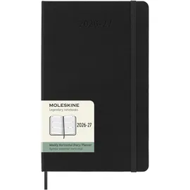Moleskine Wochenkalender 18 Monate A5 Horizontal Schwarz 2026/2027