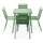 Oviala Business Gartentisch (70 cm) und 4 Metallstühlen Grüner Kaktus - Palavas