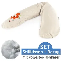 Theraline Stillkissen 190cm mit Polyesterhohlfaser-Füllung inkl. Bezug 190 cm - Knister Fuchs Polyesterhohlfaser