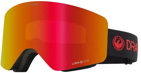 DRAGON R1 Schneebrille 2025 black red spyder/lumalens red ion + lumalens light rose