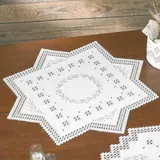 Permin Hardanger Tischdecke Stickpackung Hardanger Kranz Zählmuster, Multifarbig
