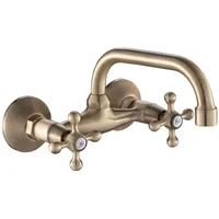 AQG Rhodas Wandarmatur für Spüle schwenkbarer Auslauf und einfache Installati...