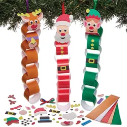 Papierketten mit  Weihnachtsfiguren, 4 Stück (pro Set 4)