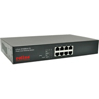 Roline PoE Fast Ethernet Switch, 8 Port, (8x PoE),