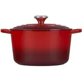 Le Creuset Signature Bräter 24 cm rund hoch kirschrot