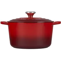 Le Creuset Signature Bräter 24 cm rund hoch kirschrot