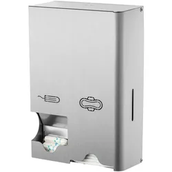 All Care MediQo-line Tampon- und Bindenspender | klein | Edelstahl | Antifingerprint
