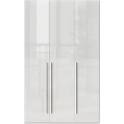 Kleiderschrank PLACES OF STYLE "Piano", weiß (weiß hochglanz), B:137cm H:224cm T:56cm, Spanplatte, Schränke, Drehtürenschrank Kleiderschrank, weiß, UV lackiert, hochglänzend, Soft-Close Funktion