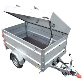 STEMA PKW-Anhänger, BxL: 108 cm x 201 cm, max. Nutzlast 603 kg - silberfarben