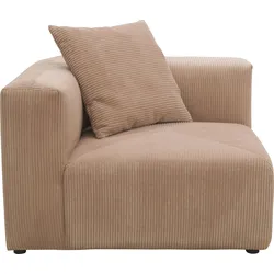 Sofa-Eckelement RAUM.ID "Gerrid", rosa (rose), B:108cm H:69cm T:108cm, 100% Polyester, Polsterelemente, Cord-Bezug, Modul-Eckelement, auch einzeln stellbar