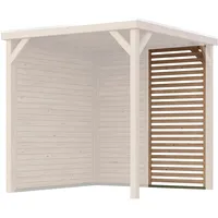 Karibu Lamellenwand halbe Breite für Pavillon Cubeco