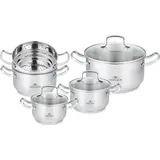 Gerlach Simple 9 pc, Pfanne + Kochtopf, Silber