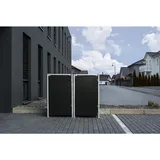 HIDE Mülltonnenbox für 2 Tonnen 140 x 81 x 115 cm schwarz