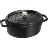 Staub Cocotte 27 cm oval schwarz