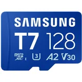 Samsung T7 microSD-Karte, 128 GB, Speicherkarte für Mobile Games auf Smartphones, Tablets und Handheld-Konsolen, UHS-I U3, Full HD & 4K UHD, 170 MB/s Lesen, MB-MB128T/WW