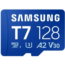 Samsung T7 microSD-Karte, 128 GB, Speicherkarte für Mobile Games auf Smartphones, Tablets und Handheld-Konsolen, UHS-I U3, Full HD & 4K UHD, 170 MB/s Lesen, MB-MB128T/WW