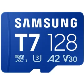 Samsung T7 microSD-Karte, 128 GB, Speicherkarte für Mobile Games auf Smartphones, Tablets und Handheld-Konsolen, UHS-I U3, Full HD & 4K UHD, 170 MB/s Lesen, MB-MB128T/WW