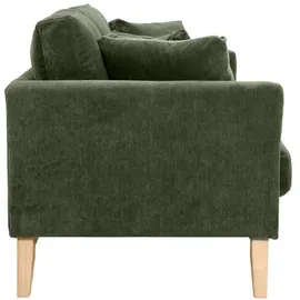 miliboo Skandinavisches Sofa Stoff 3-Sitzer Khaki