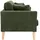 miliboo Skandinavisches Sofa Stoff 3-Sitzer Khaki
