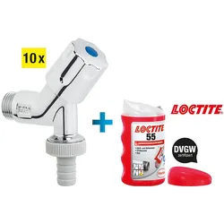 Geräteanschluss-Ventil-Set (Ausführung: Aktions-Set Geräte-Anschluss-Ventil 1/2'' mit Gratis Loctite 55)