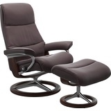 Stressless Relaxsessel STRESSLESS View Sessel Gr. Material Bezug, Cross Base Braun, Ausführung / Funktion, Maße, rot (bordeau) Lesesessel und Relaxsessel