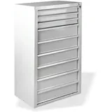 Proregal Schubladenschrank Kobra mit 9 Schubladen HxBxT 120x70x43,5cm | Lichtgrau