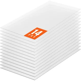 Vevor 14er-Set Gewächshausplatten aus Polycarbonat, 1210 x 605 x 8 mm Stegplatten, wasserdichte UV-geschützte gewellte Hohlkammerplatten, schlagfeste, transparente Dachplatten für Gewächshaus/Garten