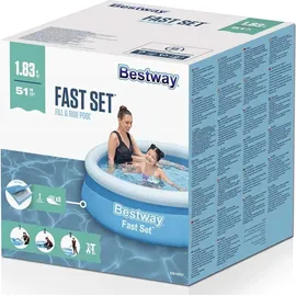 BESTWAY Fast Set Aufstellpool ⌀ 183 x 51 cm Blau