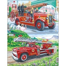 Larsen Puzzle – Historische Feuerwehrautos (2er-Set Midi)