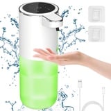 Cuteefun Automatisch Flüssig Seifenspender, Stromanzeige, 400ml Elektrischer Seifenspender mit Sensor, 4-Stufig Einstellbares Flüssigkeitsvolumen, Wiederaufladbarer Seifenspender Wandmontage