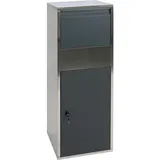 MCW Paketkasten HWC-G80, Paketbox Standbriefkasten Paketbriefkasten Größe XL ~ Edelstahl anthrazit