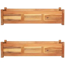 vidaXL Garten-Hochbeete 2 Stk. Akazienholz 100x30x25 cm
