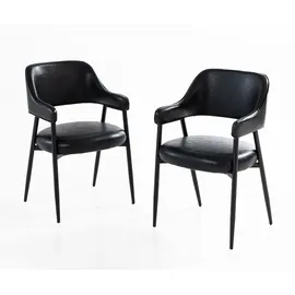 hardin 1fachgut Esstischstühle 53,5 x 55 x 85 cm Schwarz