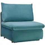Novel Schlafsessel Etta, Türkis, Textil, 90x89x83 cm, Stoffauswahl, Liegefunktion, Wohnzimmer, Sofas & Couches, Schlafsofas, Schlafsofas mit Bettkasten