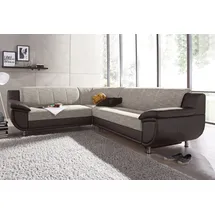 TRENDMANUFAKTUR Ecksofa Rondo 3 Kunstleder 3-Sitzer Beige