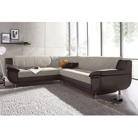 TRENDMANUFAKTUR Ecksofa Rondo 3 Kunstleder 3-Sitzer Beige