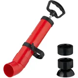 Relaxdays Pömpel Rohrreinigungspumpe Rot 2 Aufsätze