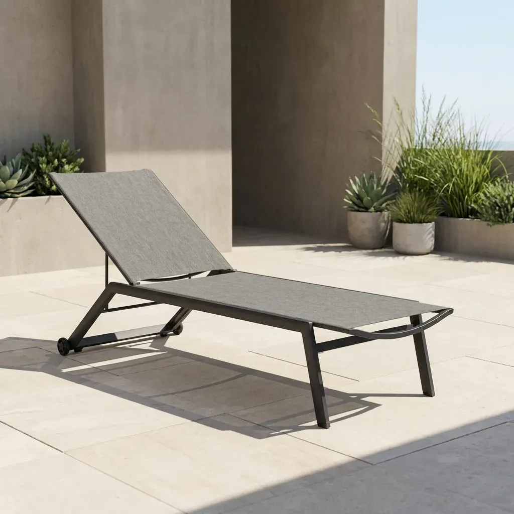 Sonnenliege Bay - Phifertex dark grey