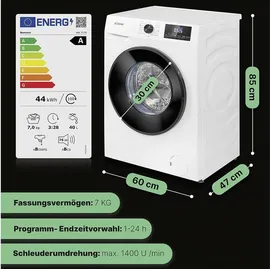 Bomann WA 7175 Waschmaschine (7 kg, 1400 U/min) weiß