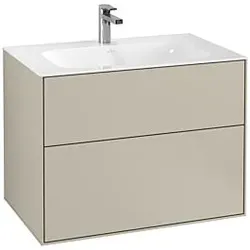 Villeroy und Boch Finion Waschtischunterschrank G01000HH 79,6x59,1x49,8cm, Sand Matt Lacquer, mit Wandbeleuchtung
