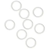 GARDINIA Annähringe Kunststoff Weiß 30-er Pack