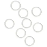 GARDINIA Annähringe Kunststoff Weiß 30-er Pack