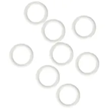 GARDINIA Annähringe Kunststoff Weiß 30-er Pack