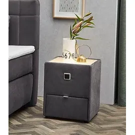 Jockenhöfer Nachtkonsole JOCKENHÖFER GRUPPE "Lancy", grau (dunkelgrau 493, 19), B:42,5cm H:53cm T:45cm, Glas, Holzwerkstoff, Sideboards, Nachtkonsole, mit LED-Beleuchtung