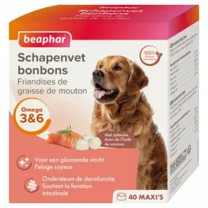 Beaphar Schapenvet bonbons met zalm voor de hond  5 verpakkingen