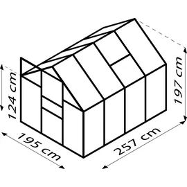 Vitavia Gewächshaus Comet 5000 HKP 4mm Alu inkl. Fundament