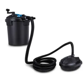 SCHEPPACH | Teichdruckfilter Set PFS8000 8000 L/h Fördermenge 11 W UV-C Lampe Teichfilter