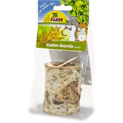 JR FARM Knabber-Holzrolle Protein 150g Kleintiersnack / Nahrungsergänzung für Kleintiere