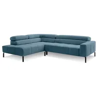 Sormani Ecksofa Pisa Cord Blau, Grün Petrol
